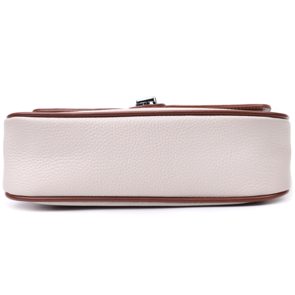 Сумка Vintage Жіноча з фактурним клапаном з натуральної шкіри Біла (22623) - зображення 6