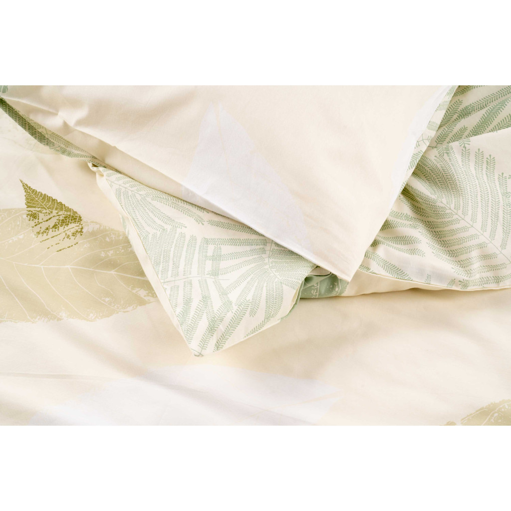 Постільна білизна Ardesto Gloria сатин листя зелений євро 200х220 (ART2022GY) - зображення 11