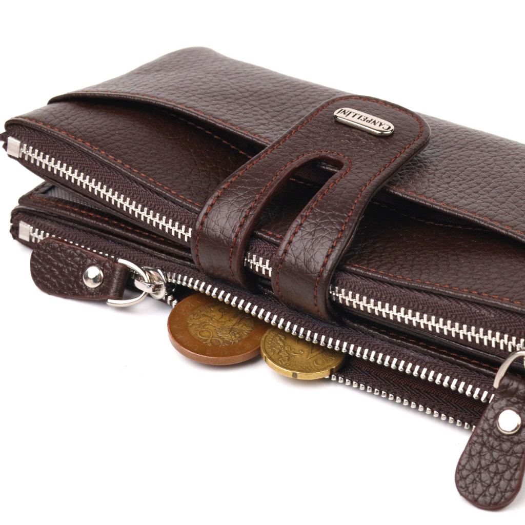 Гаманець Canpellini З натуральної шкіри Коричневий (21632) - зображення 8