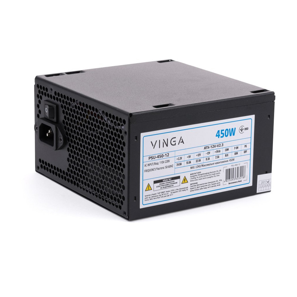 Блок живлення Vinga 450W ОЕМ (PSU-450-12) - зображення 1