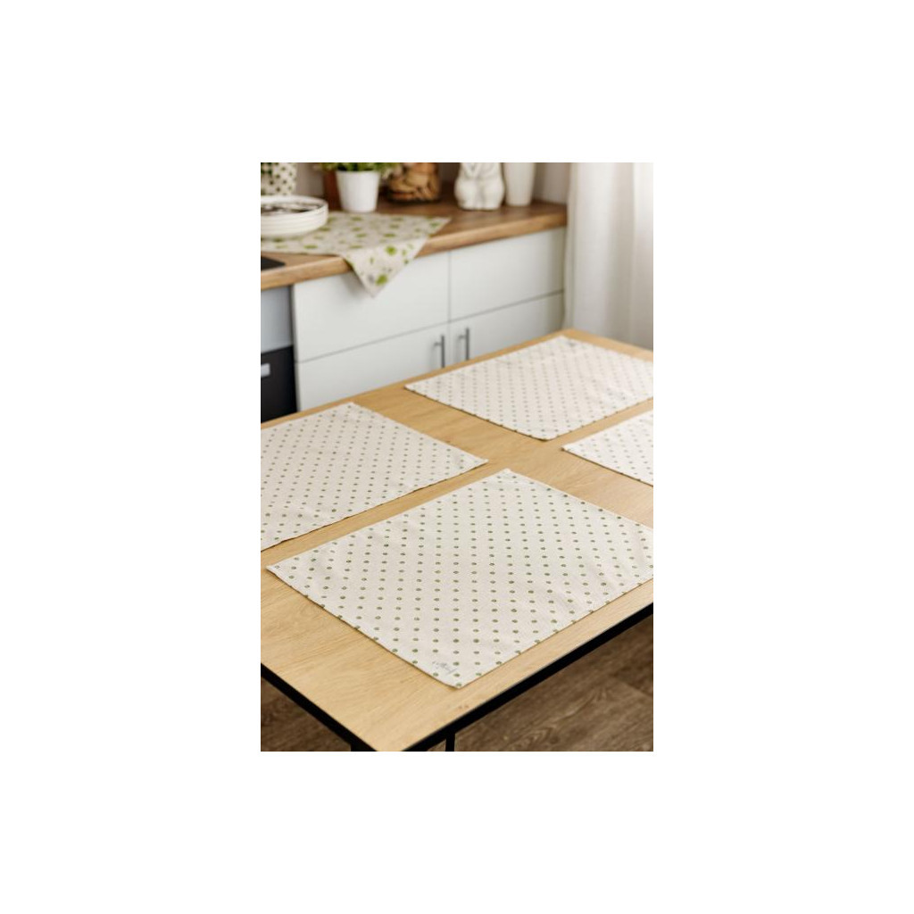 Серветка на стіл Прованс Горох зелений Господиня 35х45 см (4823093451872) - зображення 4