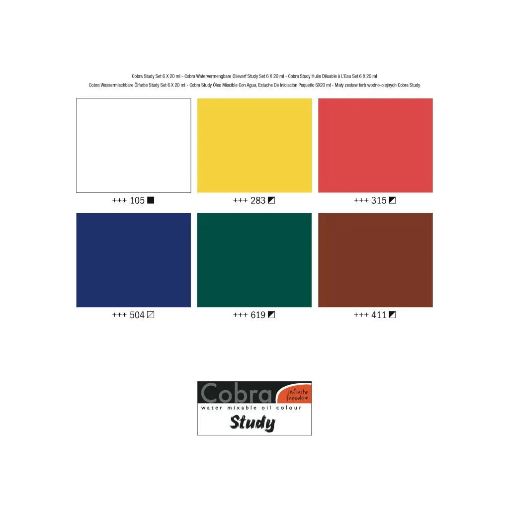 Олійні фарби Royal Talens Cobra водорозчинних 6 кольорів 20 мл (8712079341329) - зображення 4