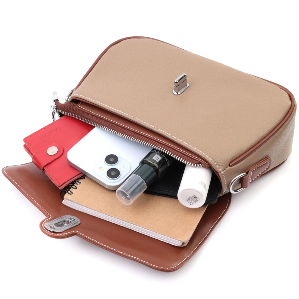 Сумка Vintage З натуральної шкіри Бежева (22620) - зображення 11