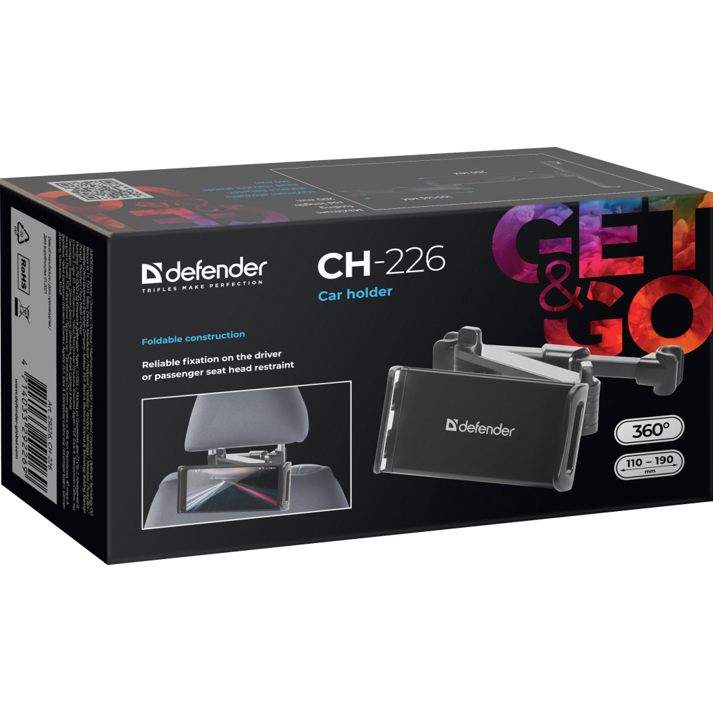 Універсальний автотримач Defender CH-226 110-190 мм, на підголівник (29226) - изображение 11