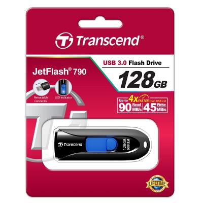 USB флеш накопичувач Transcend 128GB JetFlash 790 Black USB 3.0 (TS128GJF790K) - зображення 5
