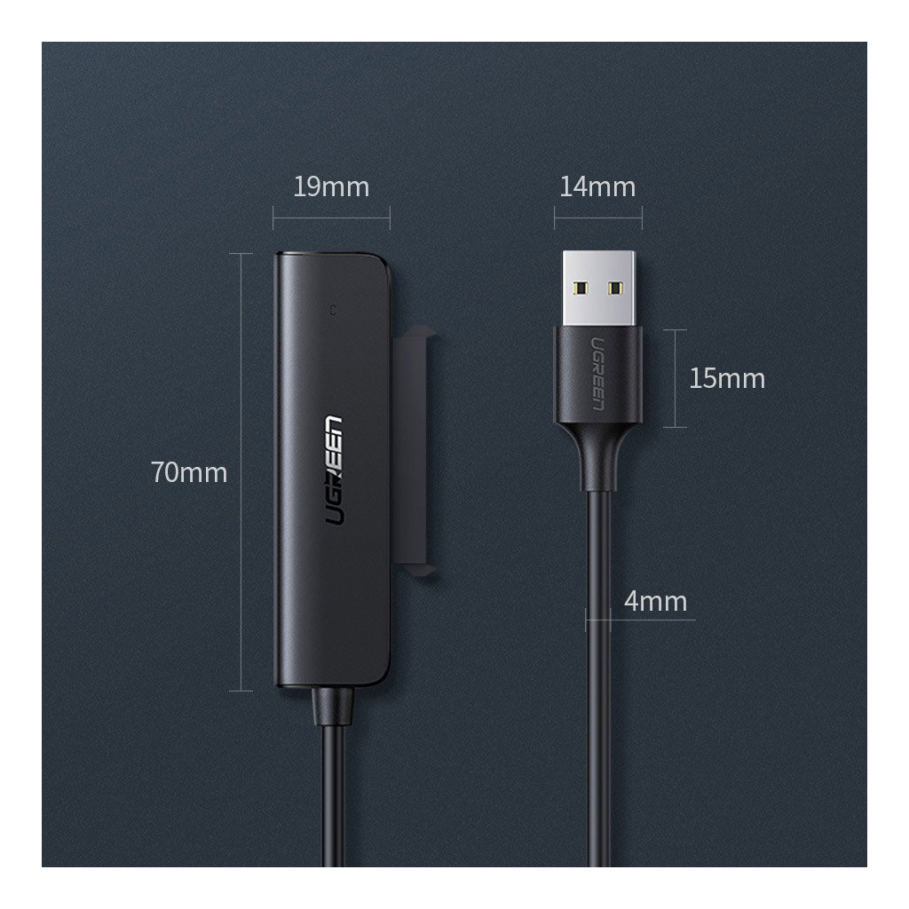Перехідник USB 3.0 Type-А to SATA III (F) CM321 Ugreen (70609) - изображение 7