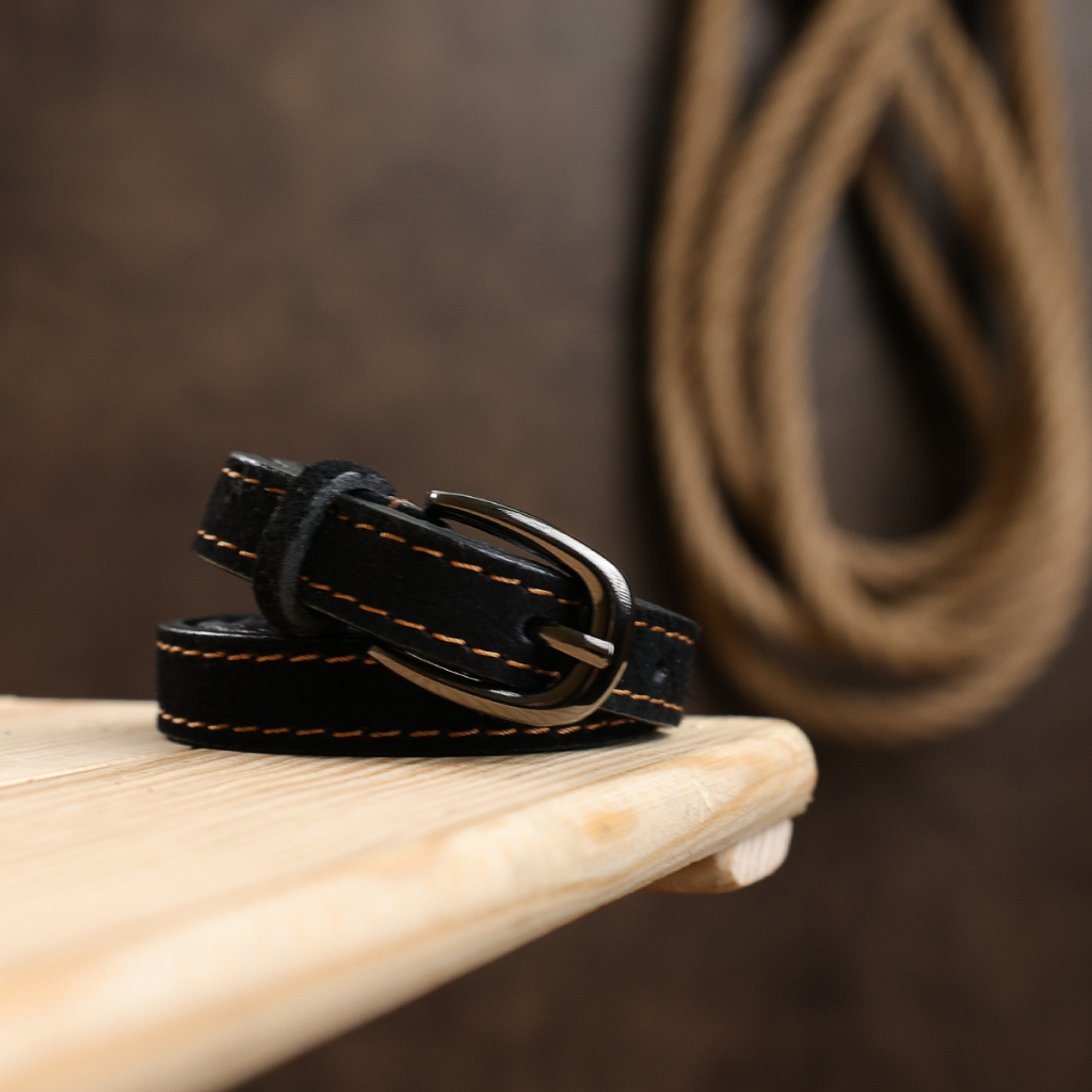 Ремінь Vintage Замшевий жіночий Чорний (20764) - зображення 10