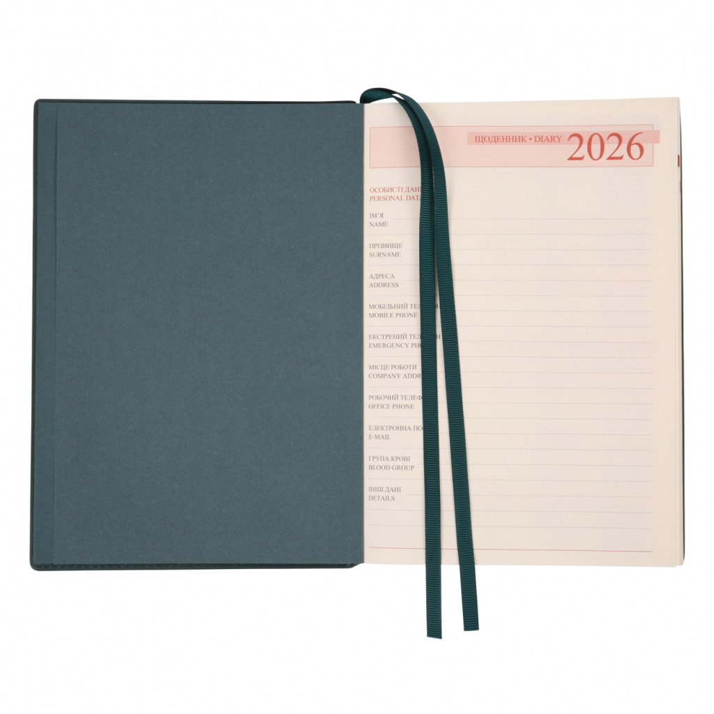 Тижневик Leo planner А5 датований 2026 "Credo", інтегральний, смарагдовий, 368 сторінок (252646) - зображення 6