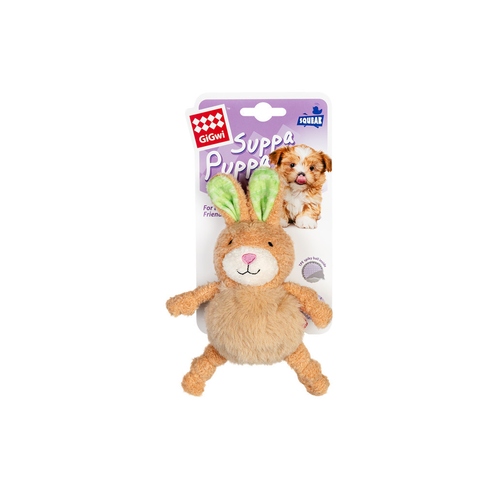 Іграшка для собак GiGwi Suppa Puppa Зайчик з м'ячиком всередині 11 см (2227) - зображення 2