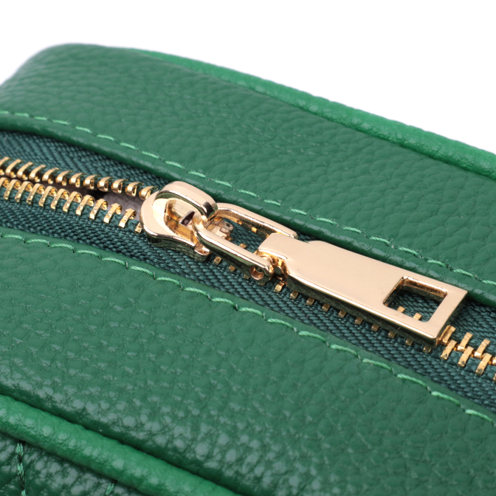 Сумка Vintage Стьобана жіноча з натуральної шкіри Зелена (22613) - зображення 8