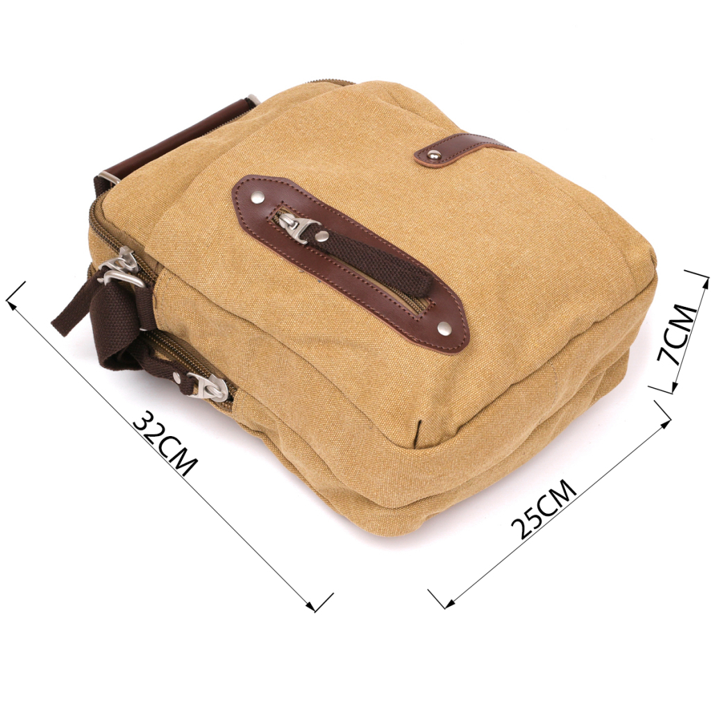 Сумка Vintage Текстильна Хакі (20154) - зображення 3