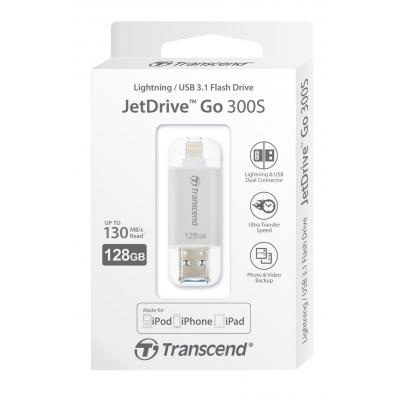 USB флеш накопичувач Transcend 128GB JetDrive Go 300 Silver USB 3.1 (TS128GJDG300S) - зображення 5