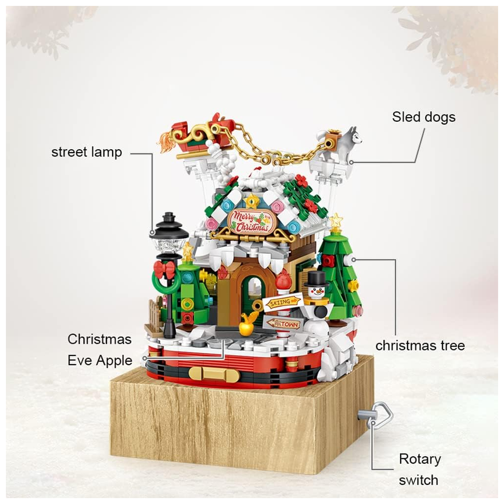 Конструктор LOZ mini Різдвяний будиночок - Музична скринька без фігурок (1238) - зображення 2