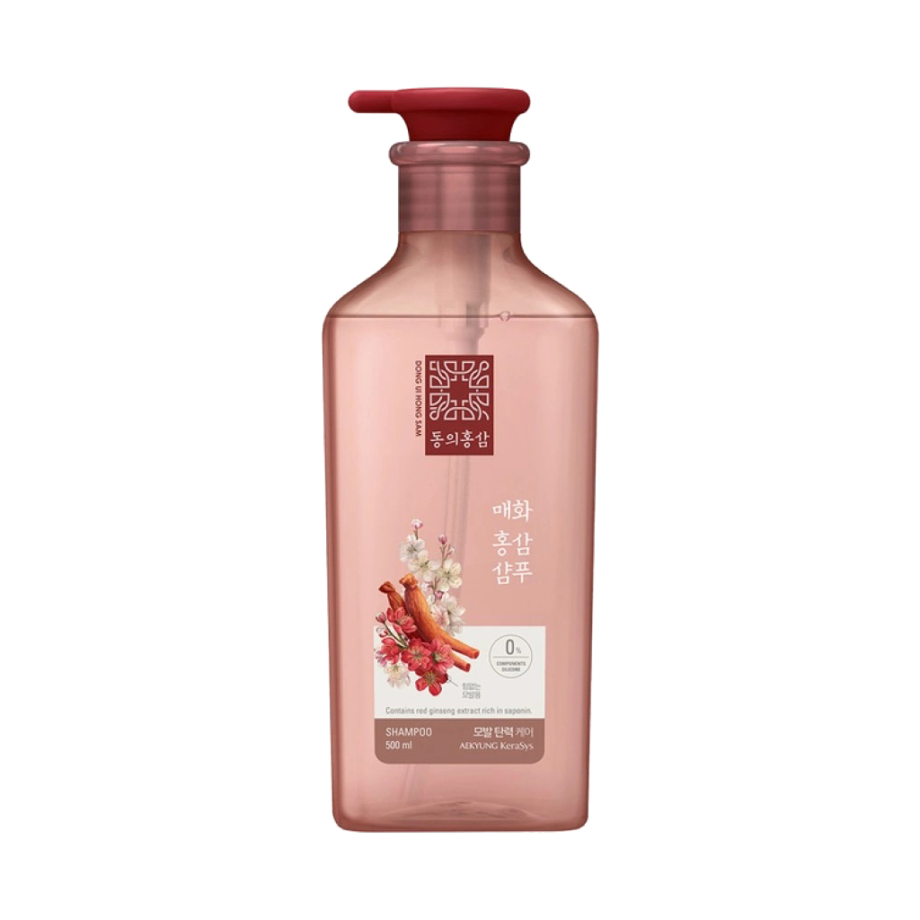 Шампунь KeraSys Dong-Ui Hong Sam Red Ginseng Volumizing для ламкого та тонкого волосся 500 мл (8801046345382) - зображення 1