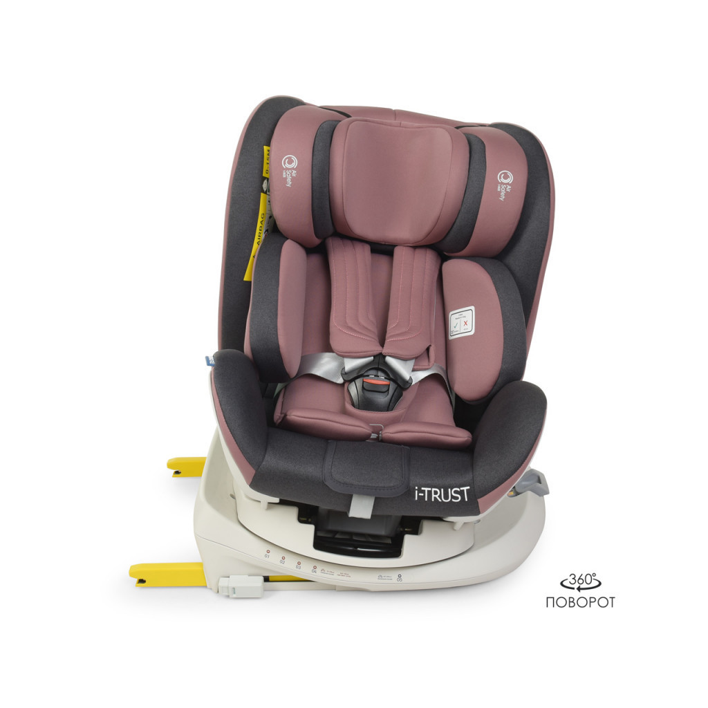 Автокрісло El Camino ME 1081 I-Trust 360 IsoFix 0-36 кг pale pink - зображення 10