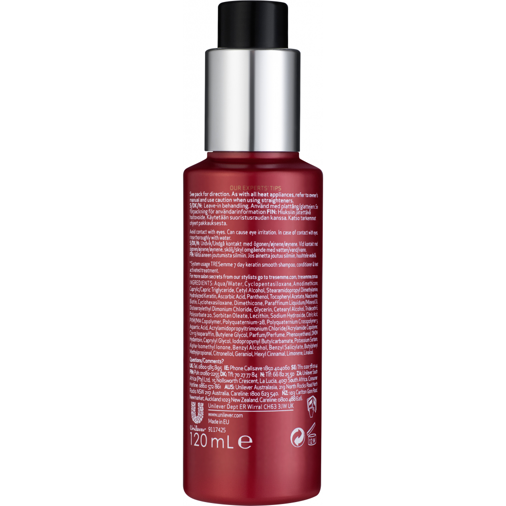 Крем для волосся Tresemme Keratin Smooth стійкий ефект 7 днів розгладжувальний 120 мл (8712561283045) - изображение 3