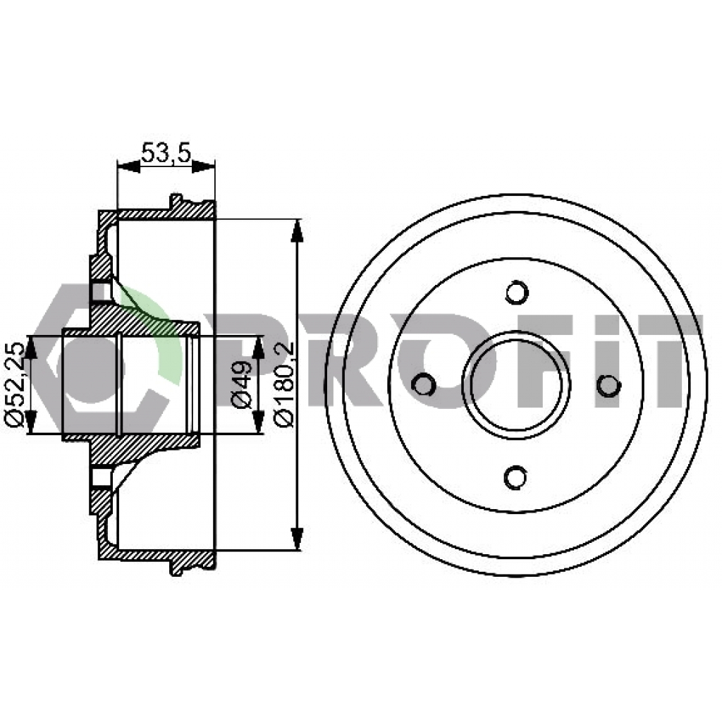 Гальмівний барабан Profit 5020-0075 - изображение 1