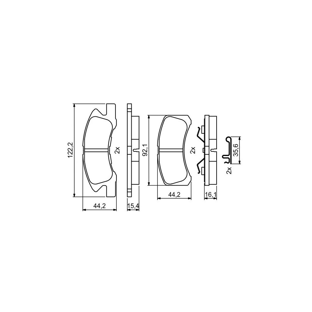 Гальмівні колодки Bosch 0986494878 - изображение 1