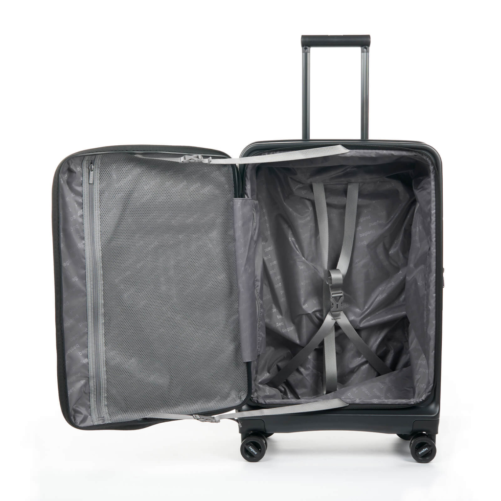 Валіза Bagland середня 72 л чорна (1140621765) - зображення 8