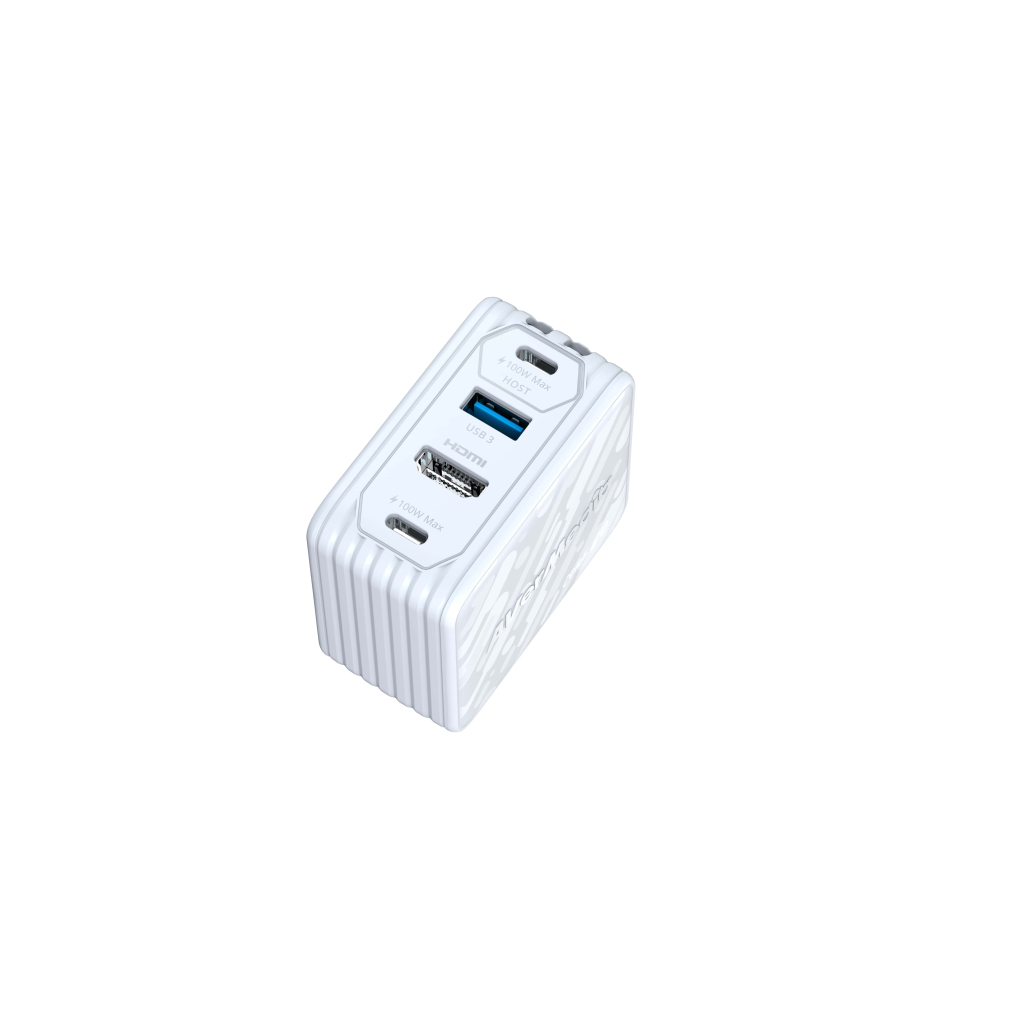Зарядний пристрій AVerMedia GC313 CORE GO 100W 2хUSB-С 1хUSB-A 1xHDMI white (40AAGC313AWP) - зображення 8