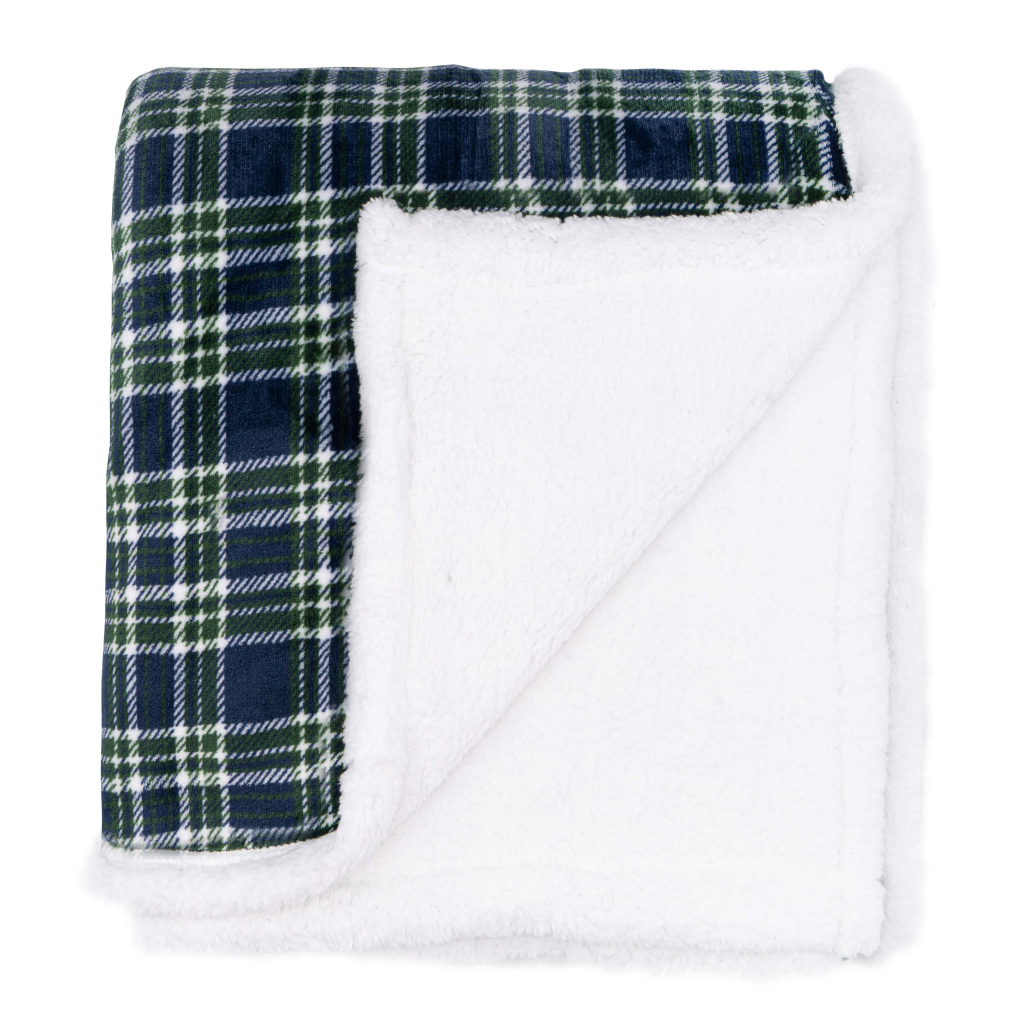 Плед Ardesto Sherpa 160х200см, 100% поліестер, клітинка, зелений (ART0202SH) - зображення 3