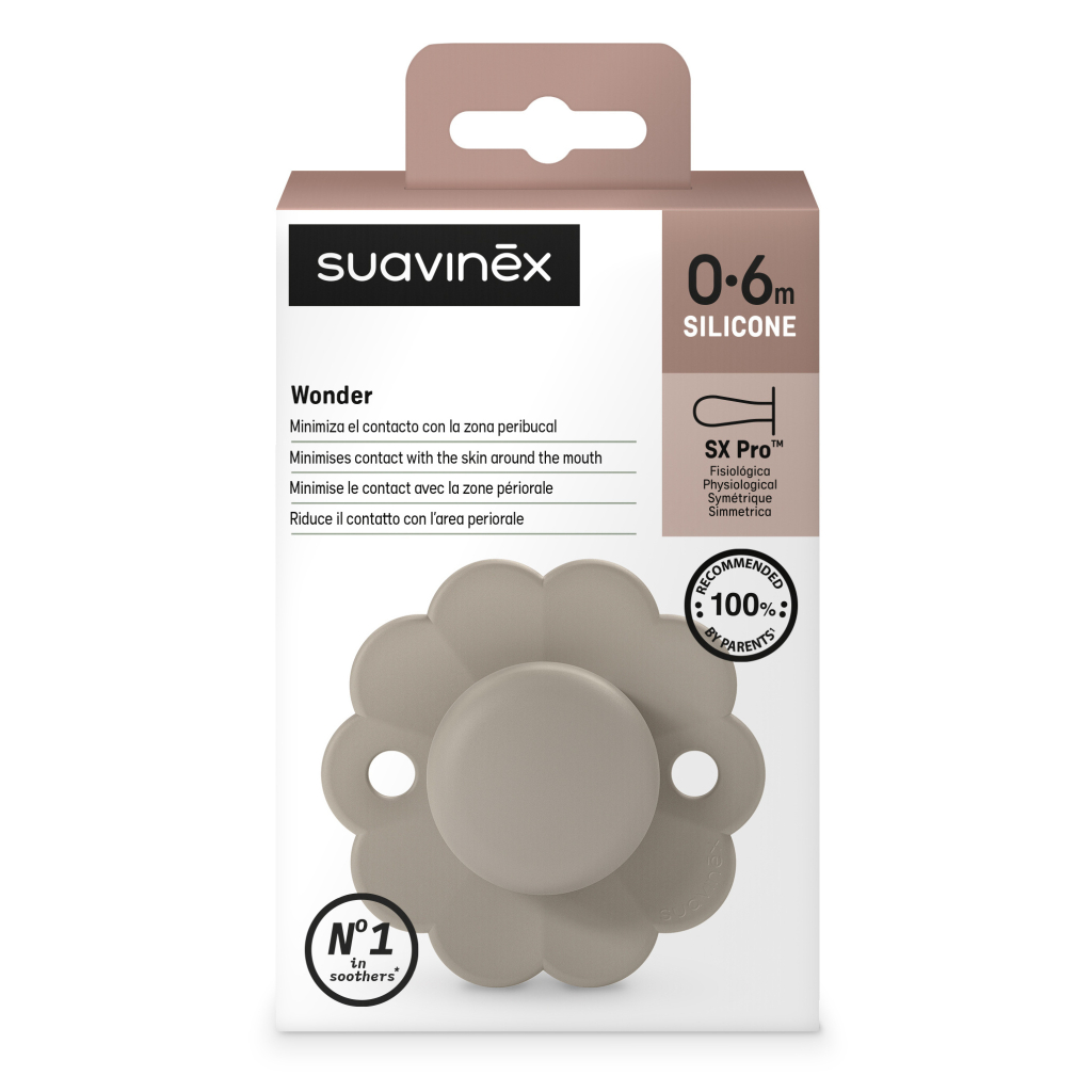 Пустушка Suavinex Wonder фізіологічна, 0-6 міс.світло-коричне (308371) - зображення 3