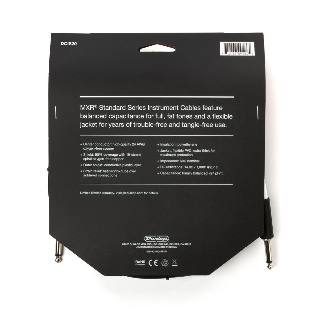 Інструментальний кабель MXR Standard Instrument Cable 6m (DCIS20) - picture 6