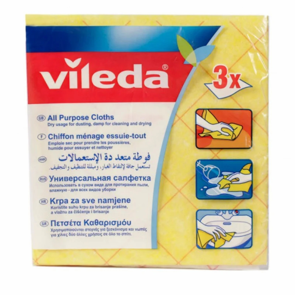 Серветки для прибирання Vileda Allpurpose Cloth 3 шт. (4003790025419) - зображення 1