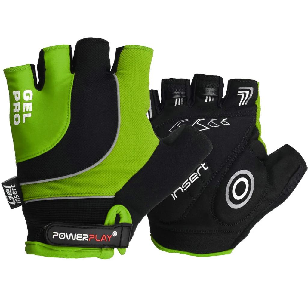 Велорукавиці PowerPlay 5015 Green XS (5015B_XS_Green) - зображення 1