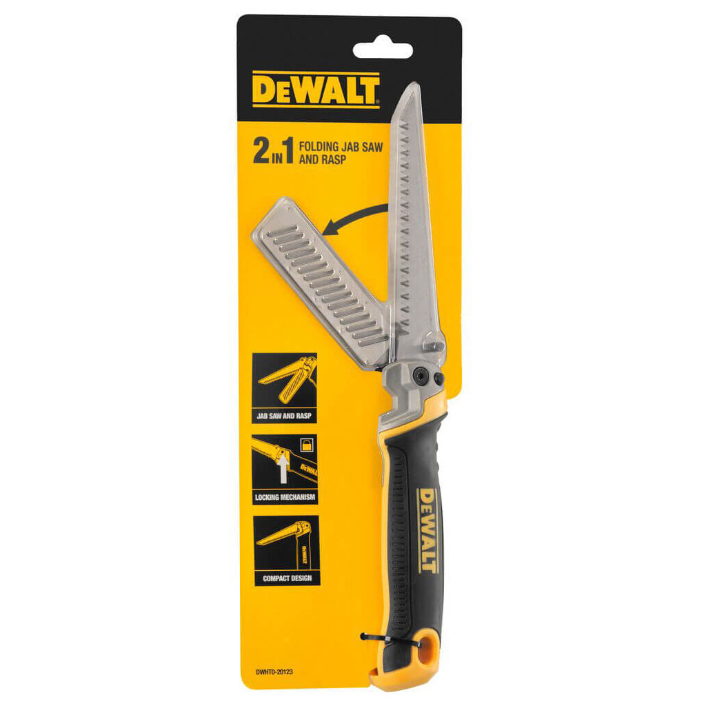 Ножівка DeWALT міні ножовка-рашпіль по гіпсокартону, складана, 130 мм. (DWHT0-20123) - зображення 4