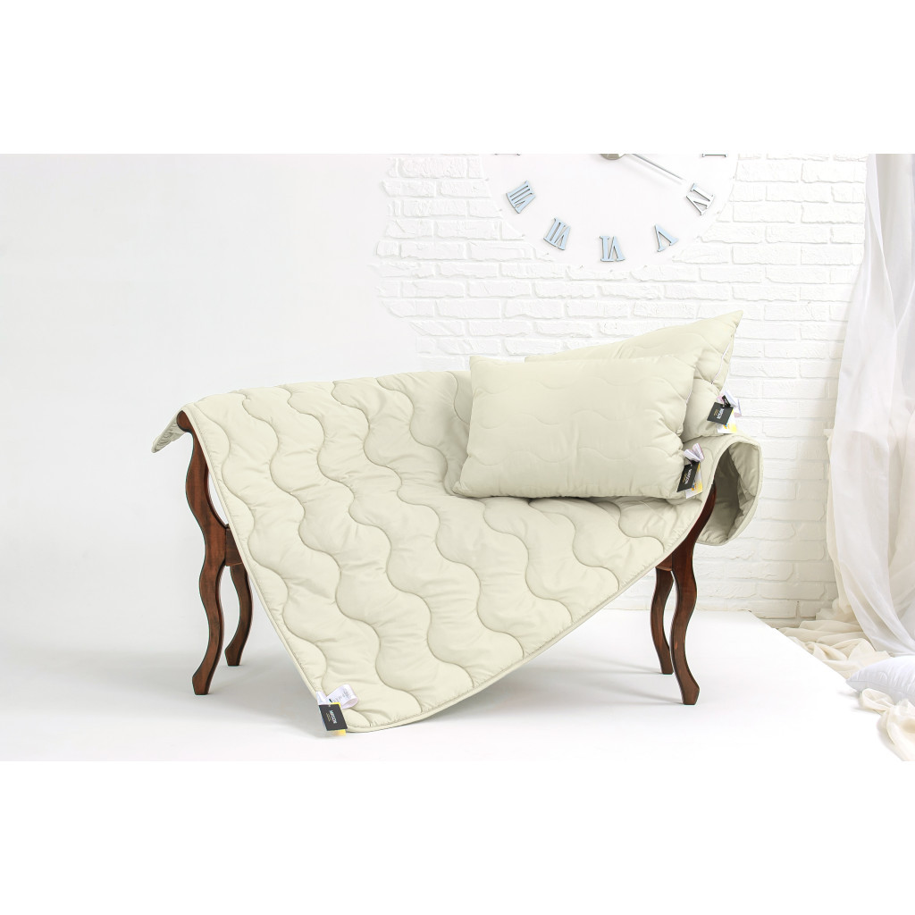 Ковдра MirSon Набір EcoSilk всесезонний №1662 Eco Light Krem (2200002654982) - зображення 2