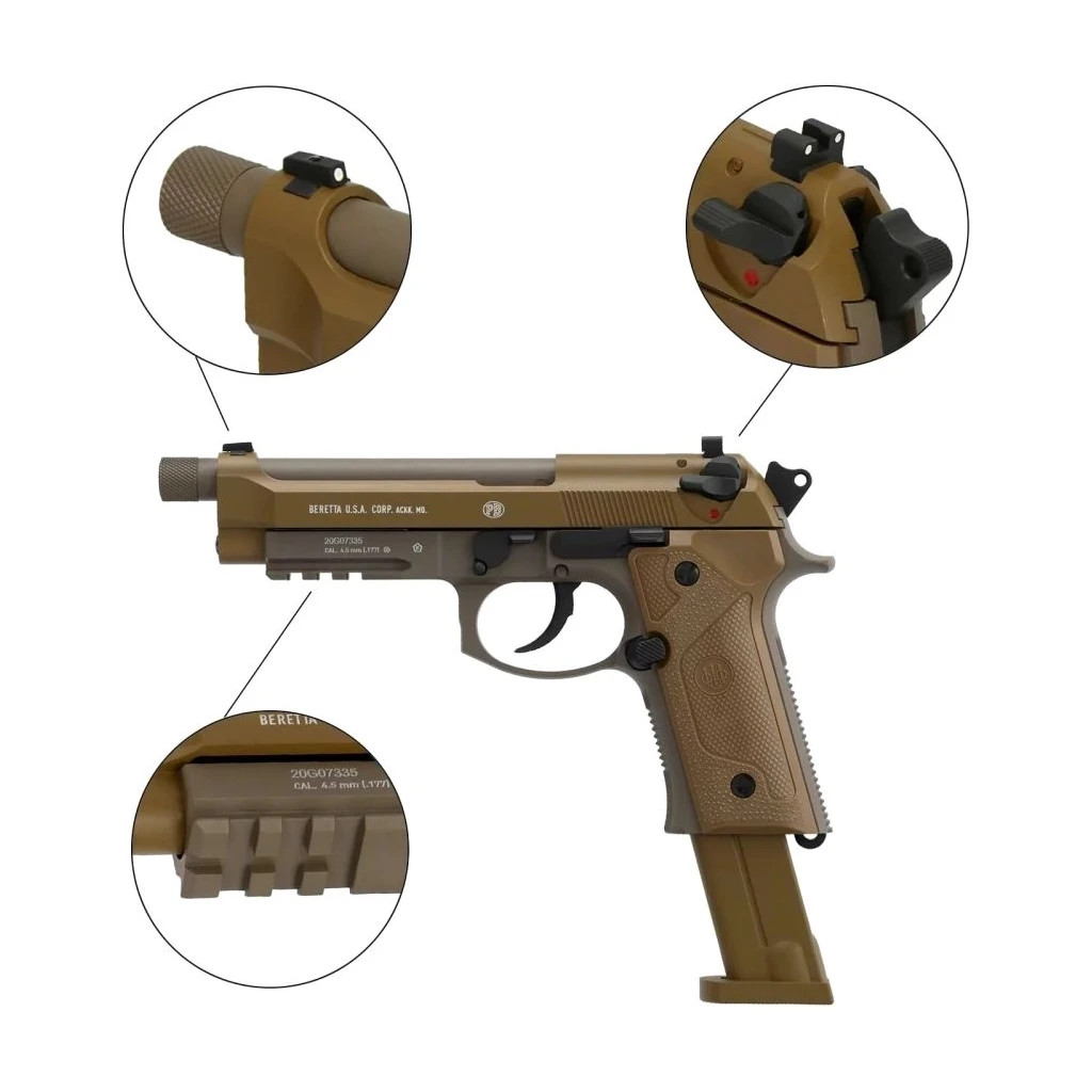 Пневматичний пістолет Umarex Beretta M9A3FDE Blowback (5.8347) - изображение 6