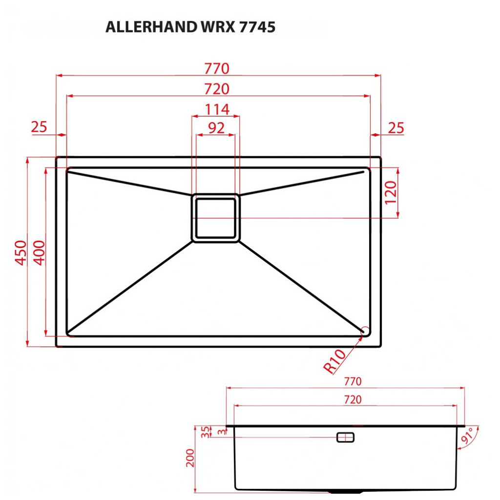 Мийка кухонна Weilor ALLERHAND WRX 7745 - зображення 9