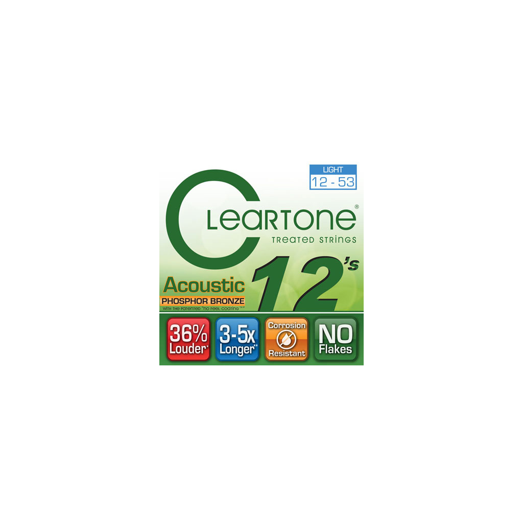 Струни для гітари Cleartone Acoustic Phosphor Bronze Light (12-53) (7412) - зображення 3