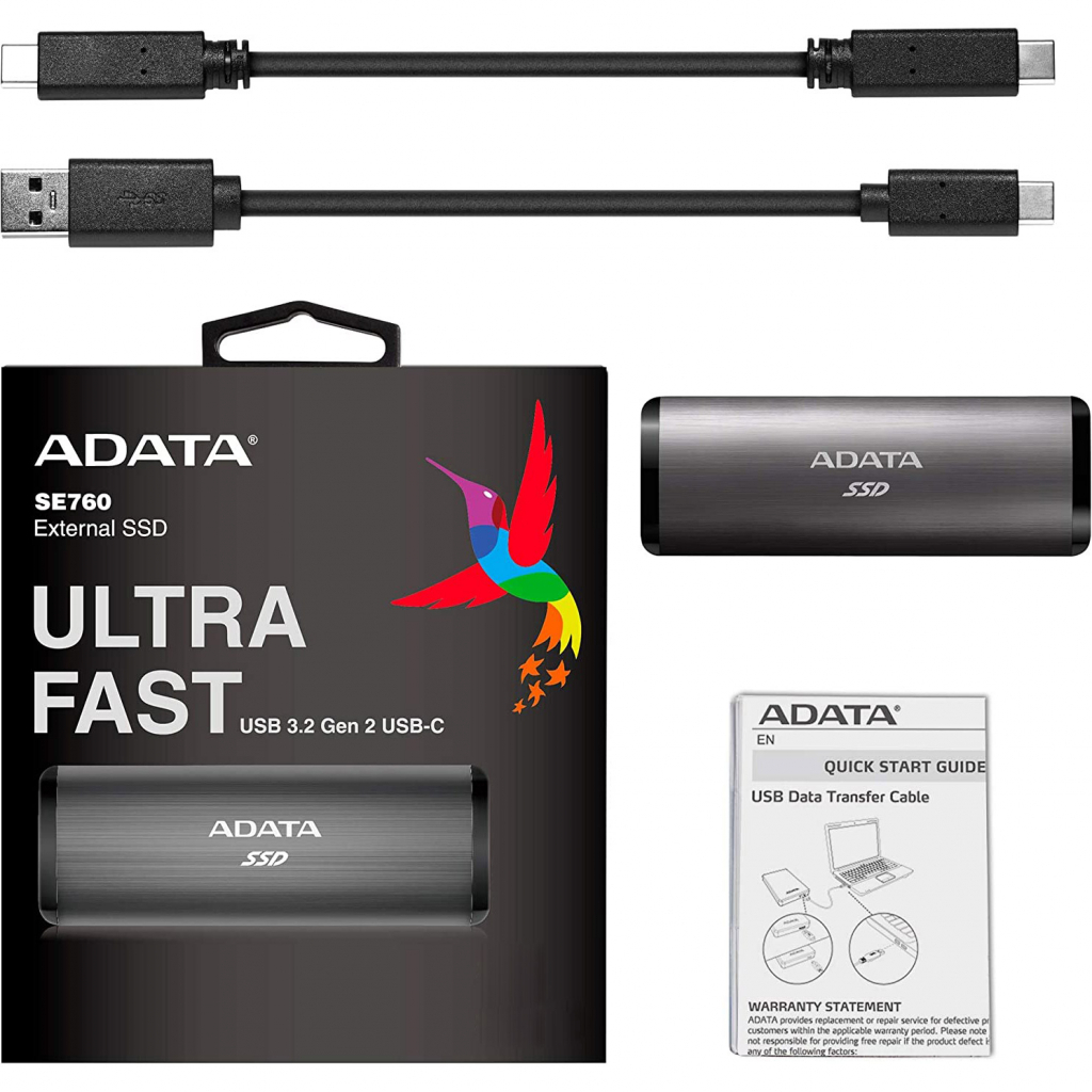 Накопичувач SSD USB 3.2 256GB ADATA (ASE760-256GU32G2-CBK) - зображення 6