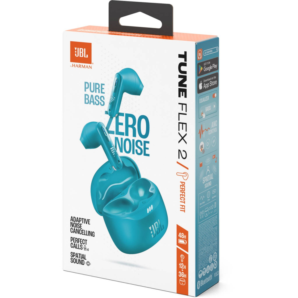 Навушники JBL Tune Flex 2 Turquoise (JBLTFLEX2TQE) - зображення 11