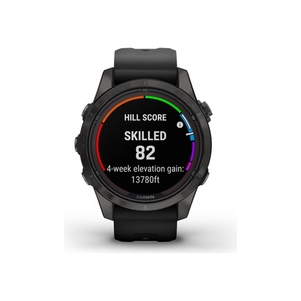 Смарт-годинник Garmin fenix 7S Pro Saph Solar, Carbon Gray Ti w/ Black Band, GPS (010-02776-11) - зображення 4