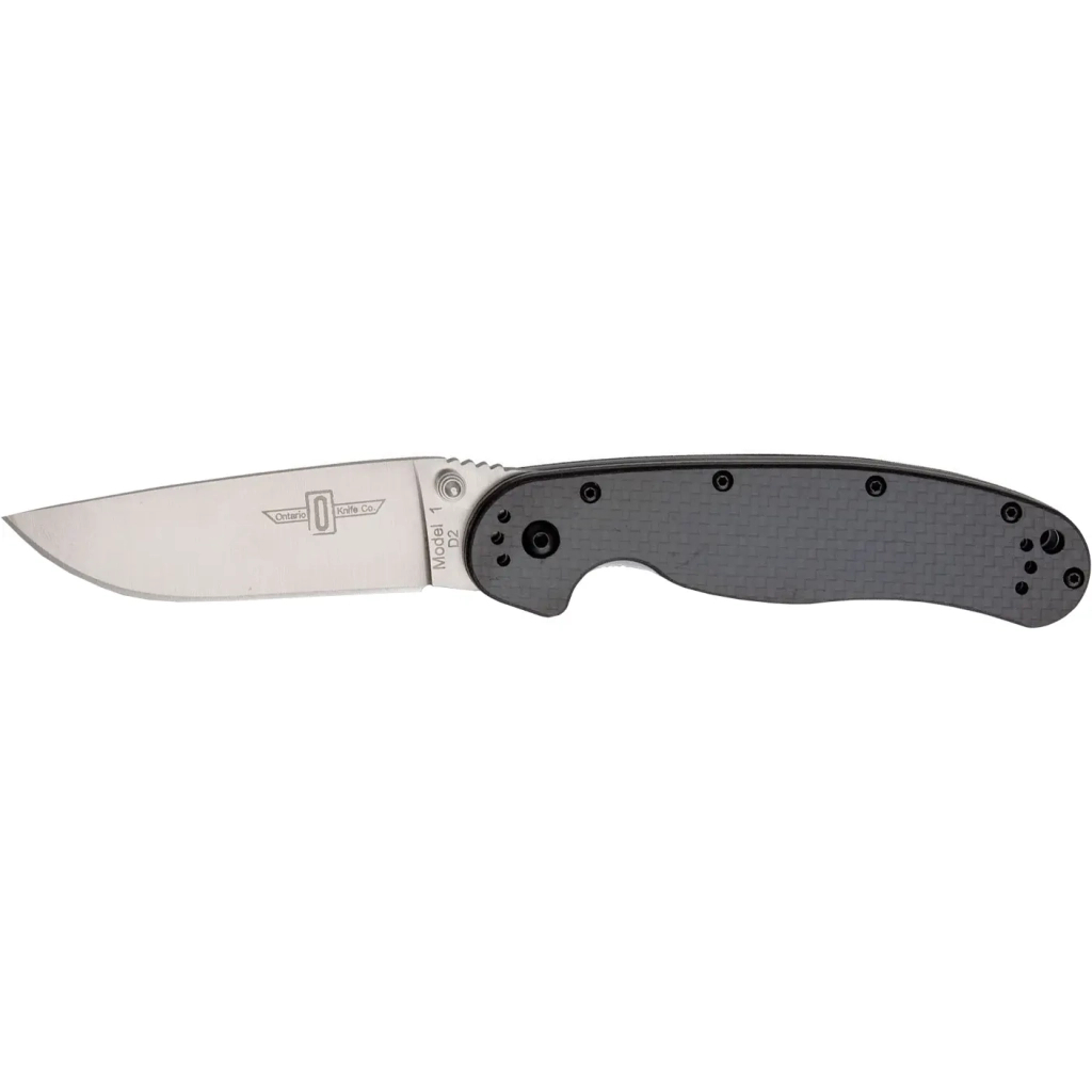 Ніж Ontario Knife RAT I D2 Carbon Fiber Black (ON8867CF) - зображення 1