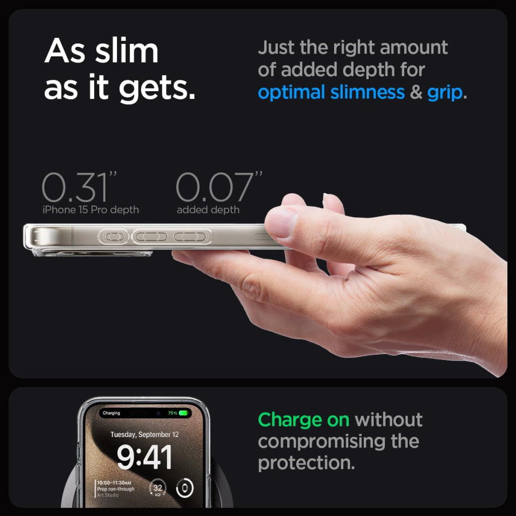 Чохол до мобільного телефона Spigen Apple iPhone 15 Pro Ultra Hybrid MagFit Gold (ACS06718) - зображення 7
