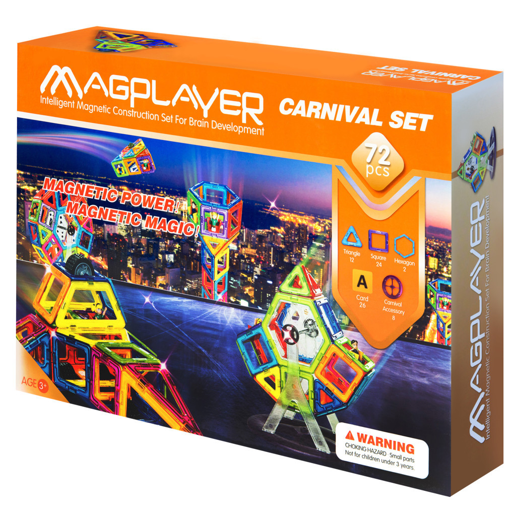 Конструктор Magplayer Набір 72 ел. (MPA-72) - зображення 2