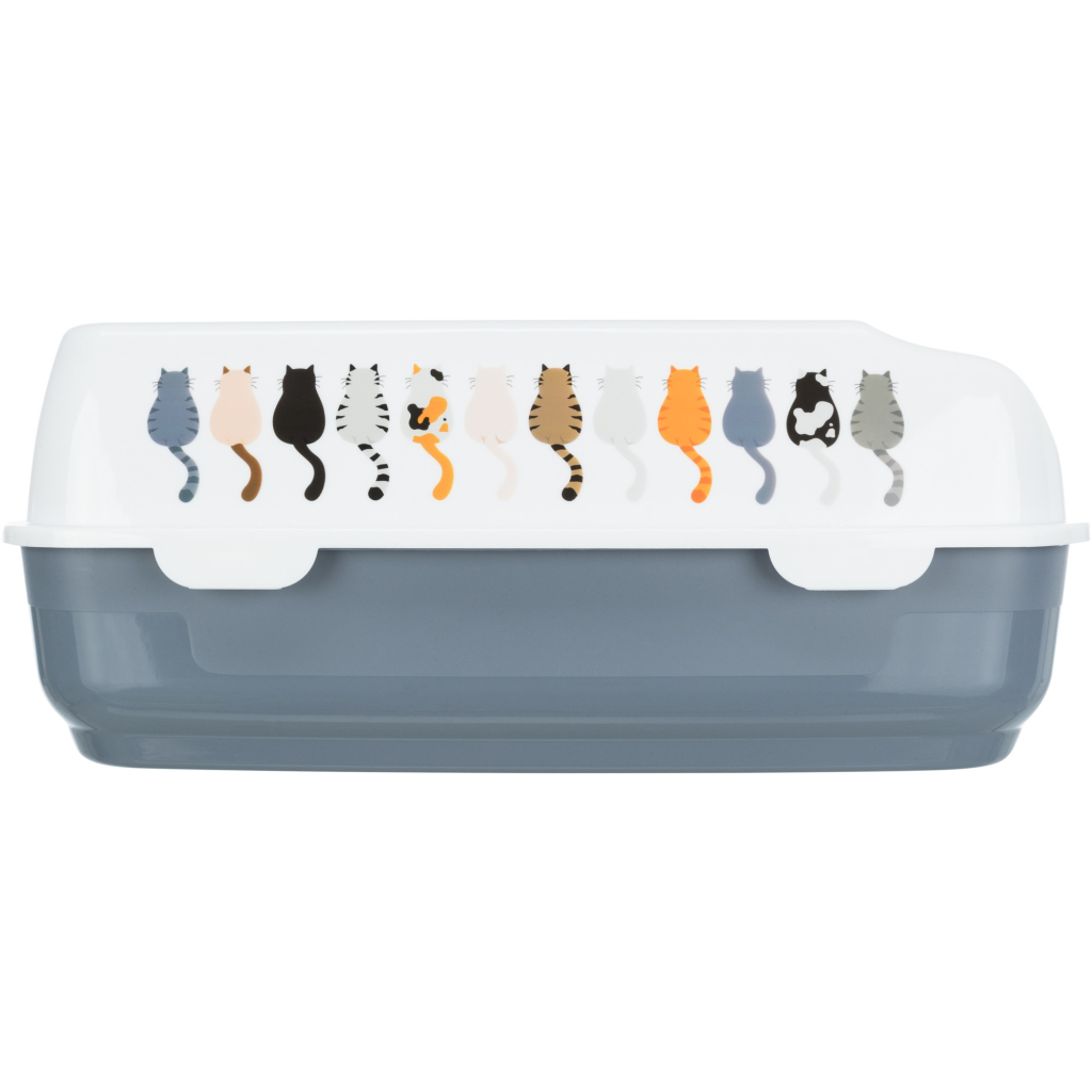 Туалет для котів Trixie "Delio" з рамкою 38х20х50 см (сірий) (4011905403977) - зображення 3