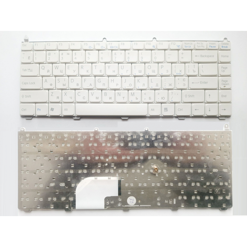 Клавіатура ноутбука Sony Vaio VGN-AR, VGN-FE біла UA (A43966) - зображення 1