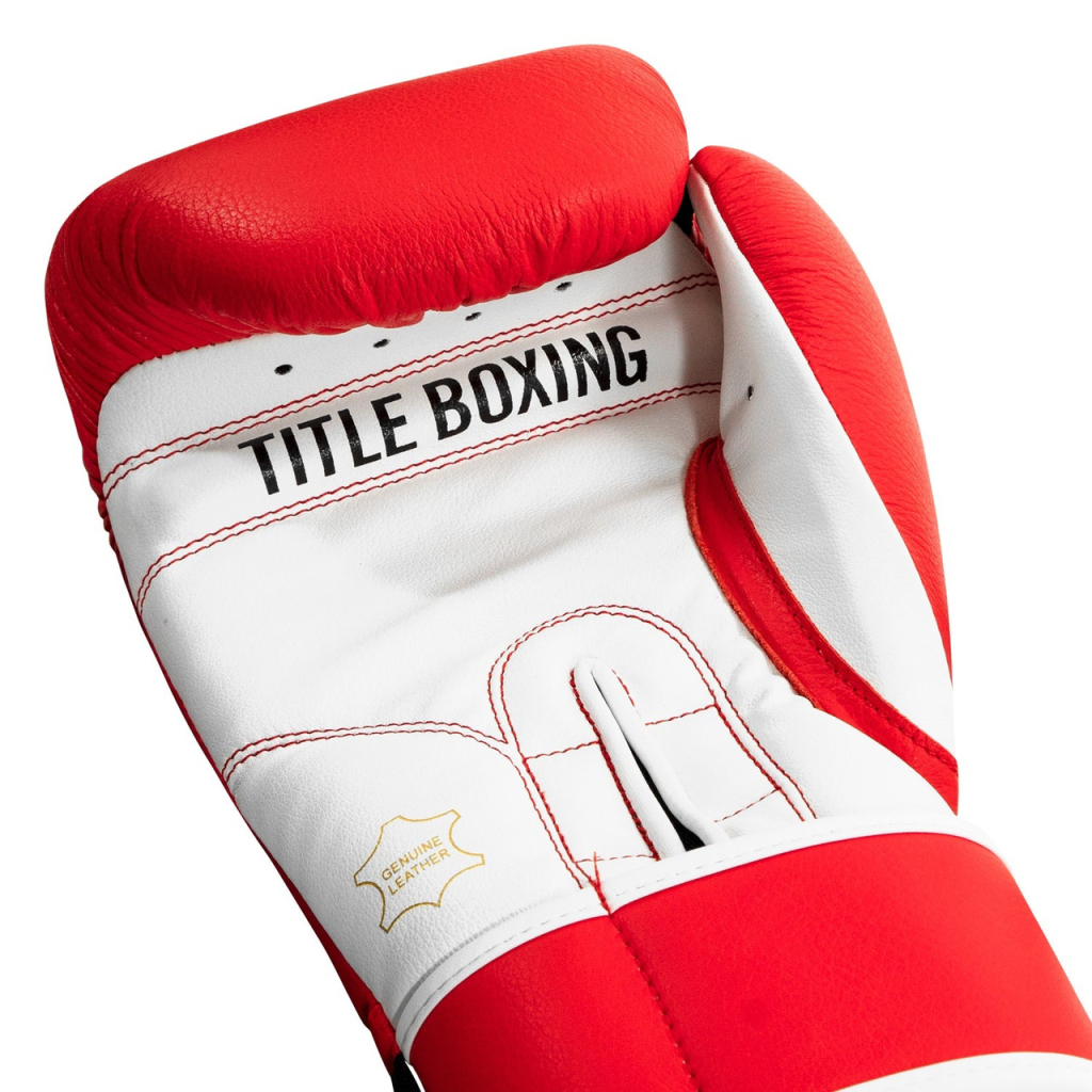 Боксерські рукавички Title Boxing Pro Style Leather Gloves3.0 Red/White 12 oz (TVVTG3 12 RD/WH) - зображення 8