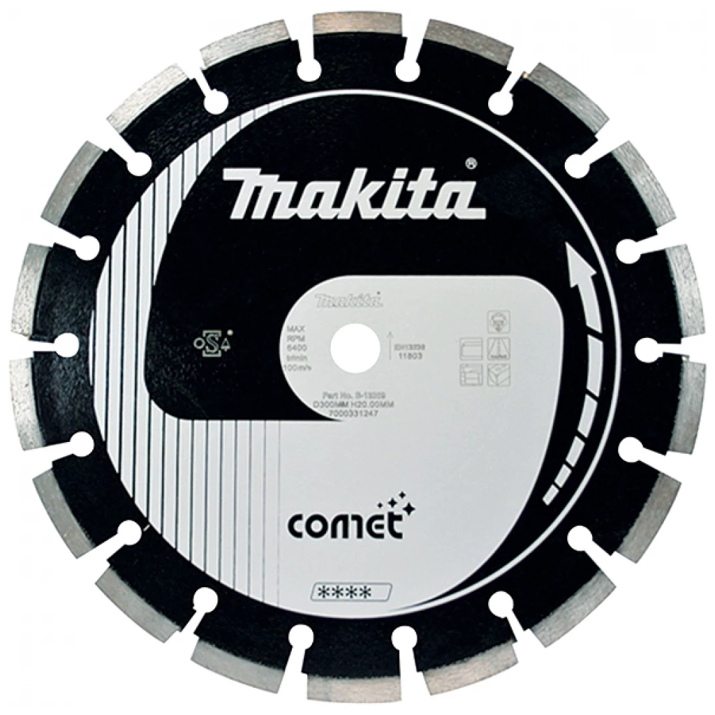 Круг відрізний Makita алмазний COMET по асфальту сегментний 350х25,4(20) мм, сухий/мокрий різ (B-13275) - зображення 1