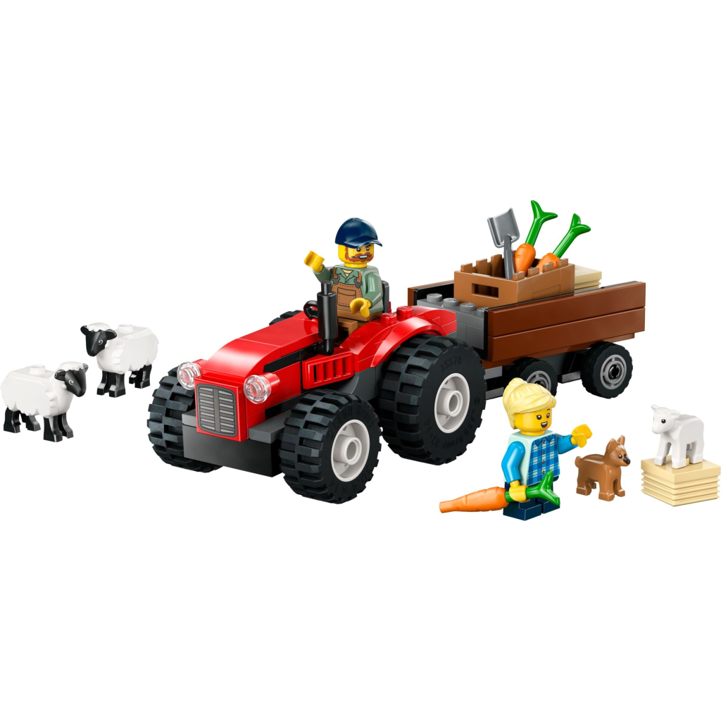 Конструктор LEGO City Червоний фермерський трактор із причепом і вівцями (60461) - зображення 2