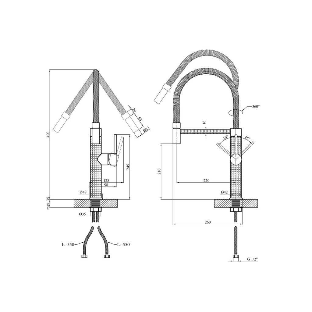 Змішувач Kroner Ersel-SCH03999 - зображення 9