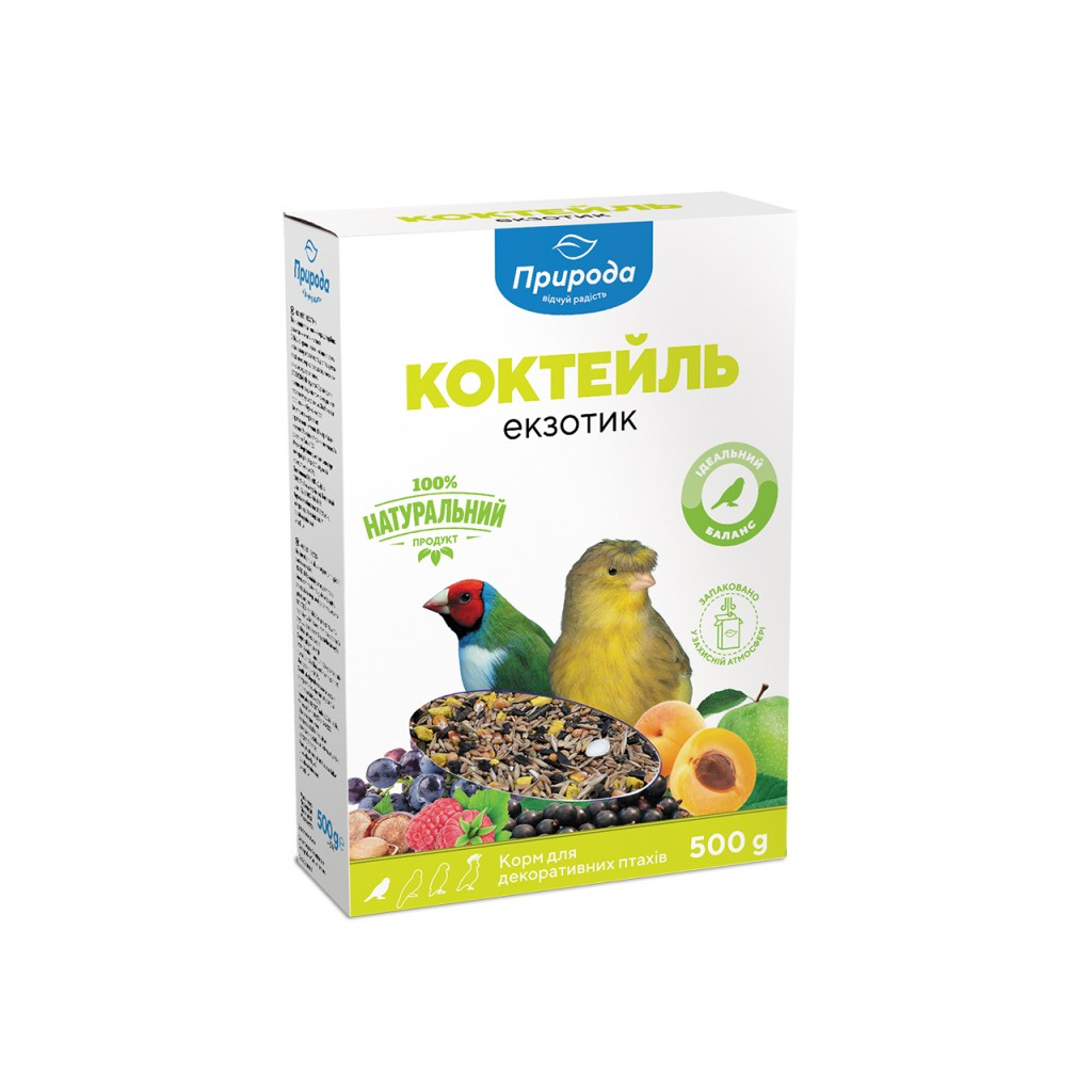 Корм для птахів Природа Коктейль «Екзотик» для амадин та канарок 500 г (4823082410293) - изображение 1