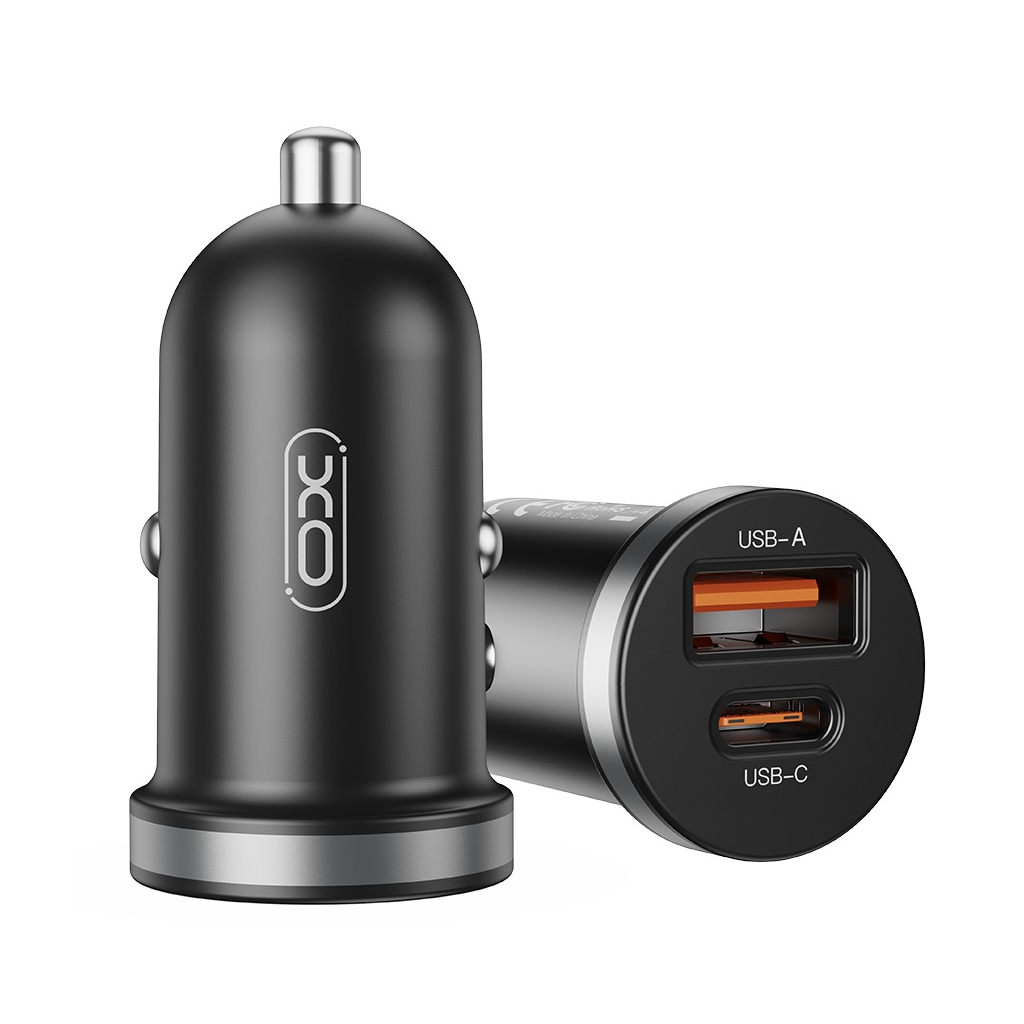 Зарядний пристрій XO CC56 USB-C PD30W + USB-A Black (CC56_Black) - зображення 2