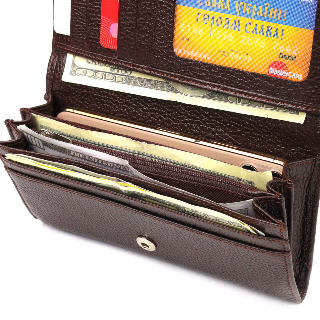 Гаманець Canpellini З натуральної шкіри Коричневий (21654) - зображення 6