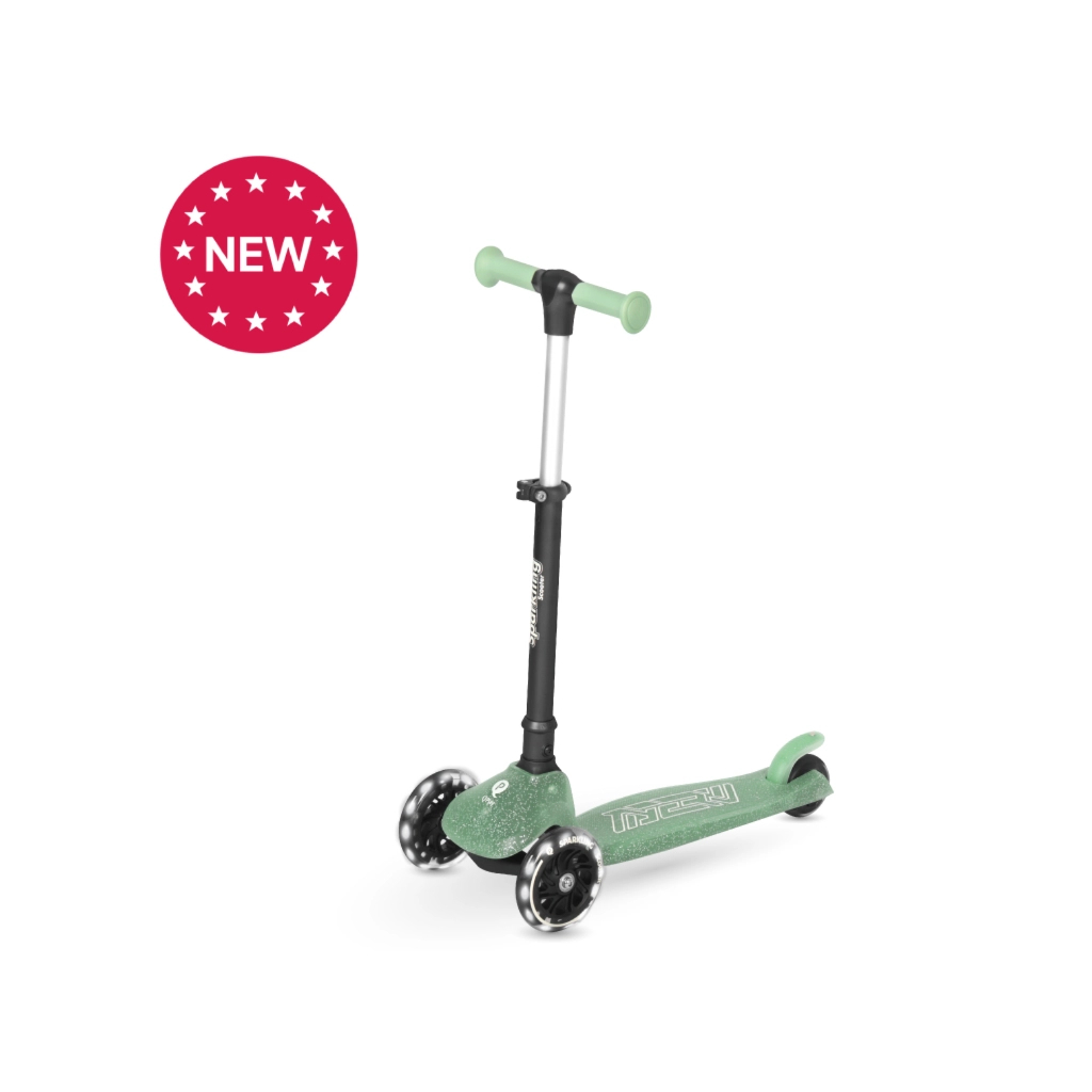 Самокат QPlay Sparkling триколісний дитячий з LED підсвіткою колес Green (ST006SparklingGreen) - зображення 6